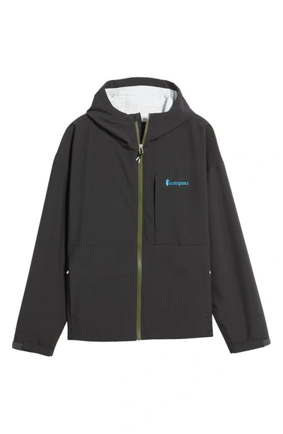 Cotopaxi Cielo Water Repellent Hooded Rain Jacket In All Black