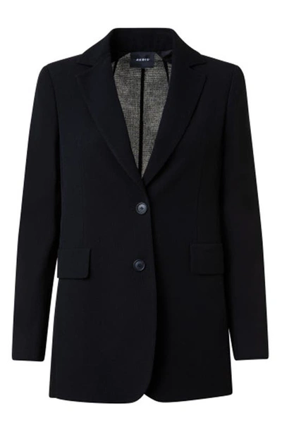 Akris Glenn Structured Cotton Double-face Blazer Jacket In Black