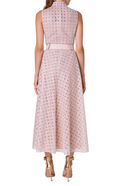 Shop Akris Square Embroidered Silk Tulle Dress In Lily