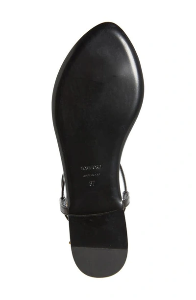 Shop Tom Ford Padlock Ankle Strap Sandal In Black