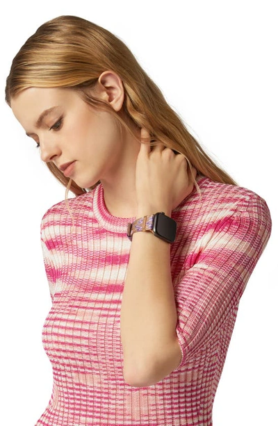 Shop Missoni Zigzag 22mm Textile Apple Watch® Watchband In Multi Purple