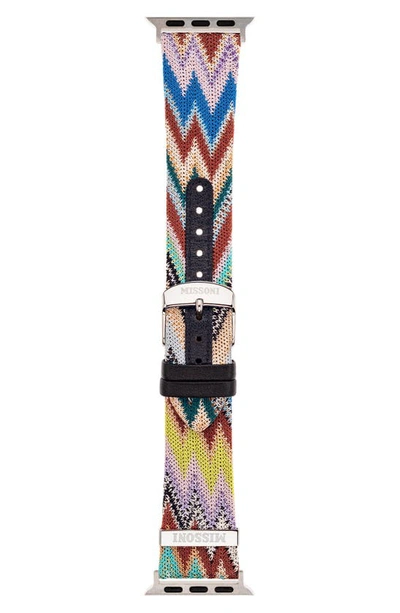 Shop Missoni Zigzag 22mm Textile Apple Watch® Watchband In Multi Red