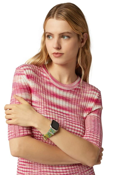 Shop Missoni Zigzag 22mm Textile Apple Watch® Watchband In Multi Green