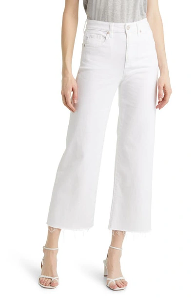 Shop Ag Saige High Waist Ankle Wide Leg Jeans In Aesthetic White