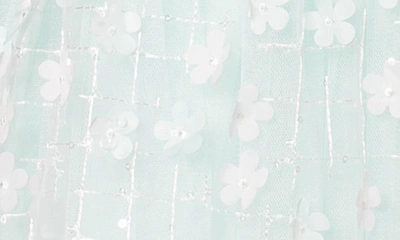 Shop Popatu Kids' 3d Floral Appliqué Tulle Dress In Mint