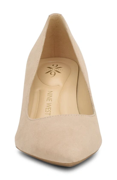 Shop Nine West Kuna 9x9 Pointed Toe Pump In Light Natural Leather