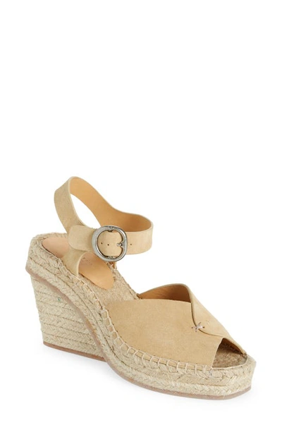 Shop Rag & Bone Santiago Espadrille Wedge Sandal In Dune Suede