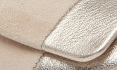 Gabor Metallic Ballet Flat In Beige