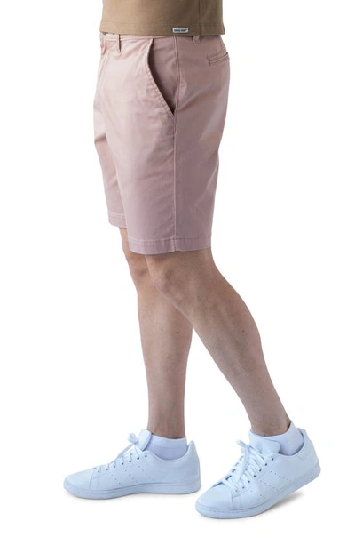 Devil-dog Dungarees 9-inch Performance Stretch Chino Shorts In Dusty Mauve