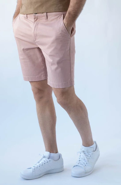 Shop Devil-dog Dungarees 9-inch Performance Stretch Chino Shorts In Dusty Mauve