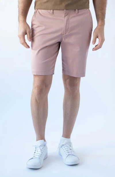 Shop Devil-dog Dungarees 9-inch Performance Stretch Chino Shorts In Dusty Mauve