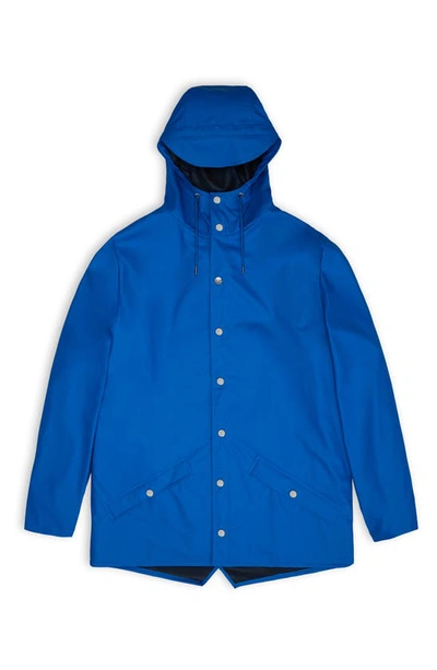 Shop Rains Lightweight Hooded Waterproof Rain Jacket In Waves