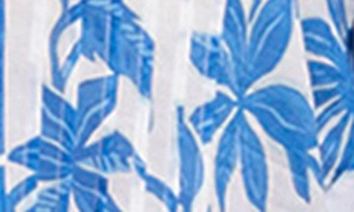 Vineyard Vines Dumore Floral Pintuck Popover Blouse In Cay Floral-hull Blue