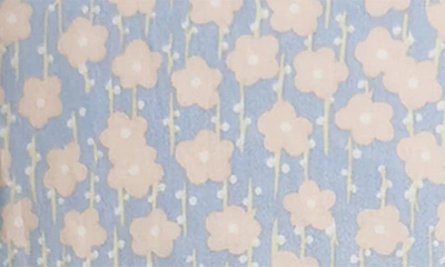 Shop Popatu Kids' Floral Cotton Pinafore Dress In Blue