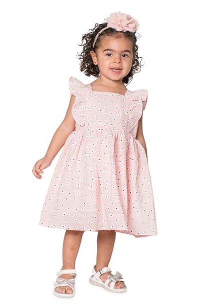 Shop Popatu Kids' Daisy Pinafore Dress In Pink