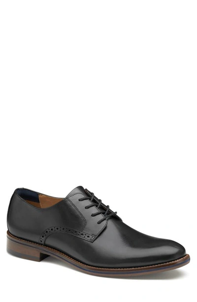 Shop Johnston & Murphy Conard 2.0 Plain Toe Oxford In Black Full Grain