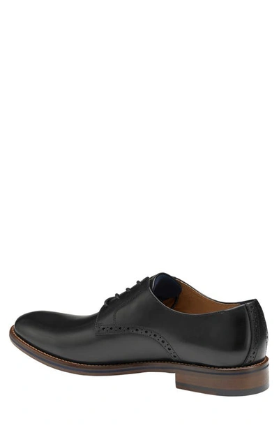 Shop Johnston & Murphy Conard 2.0 Plain Toe Oxford In Black Full Grain