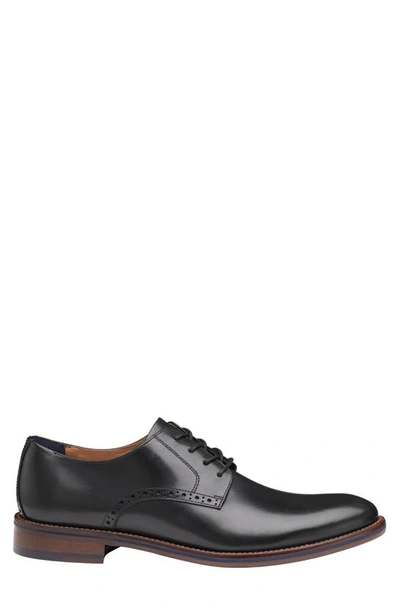 Shop Johnston & Murphy Conard 2.0 Plain Toe Oxford In Black Full Grain