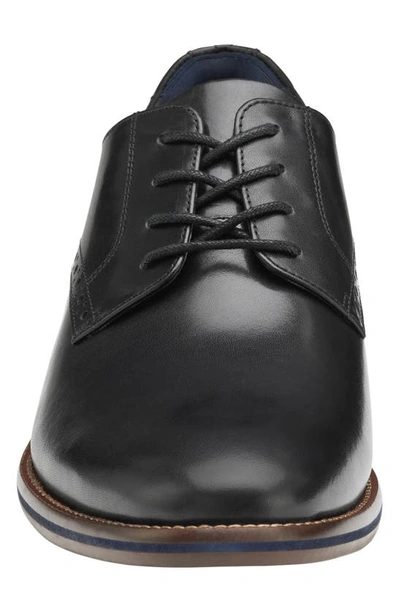 Shop Johnston & Murphy Conard 2.0 Plain Toe Oxford In Black Full Grain