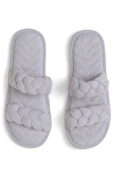 Shop Barefoot Dreams Towelterry™ Braided Slipper In Fog Gray