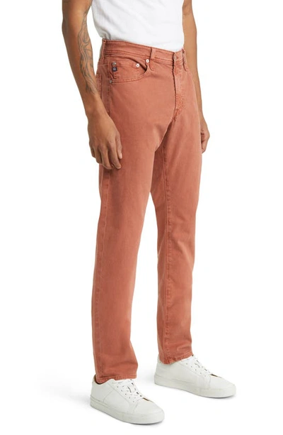 Shop Ag Tellis Sueded Stretch Sateen Slim Leg Pants In Sulfur Brickyard