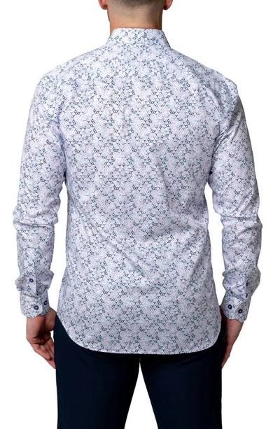 Maceoo Fibonacci Mercedes Pink Contemporary Fit Button-up Shirt In Pink