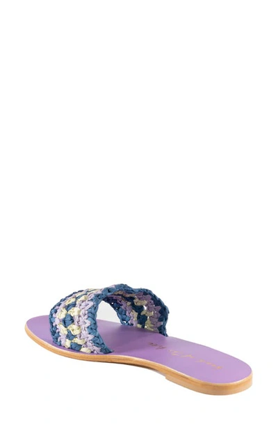 Shop Band Of The Free Virgo Crochet Slide Sandal In Lilac Combo
