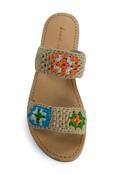 Shop Band Of The Free Aquara Crochet Slide Sandal In Natural Combo