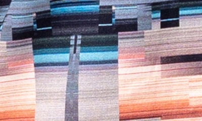 Maceoo Galileo Glitch Multi Short Sleeve Contemporary Fit Button-up Shirt In Pink Multi