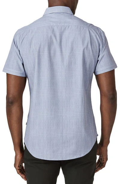 Shop 7 Diamonds Vista Stretch Short Sleeve Button-up Shirt In Light Grey