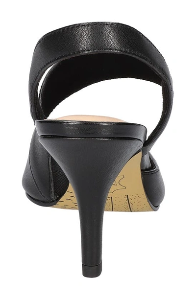 Shop Bella Vita Arabella Slingback Pointed Toe Pump In Black Leather