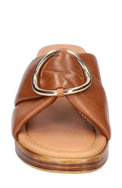 Shop Bella Vita Buckle Slide Sandal In Whiskey Leather
