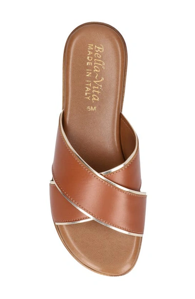 Shop Bella Vita Tab-italy Slide Sandal In Whiskey Leather
