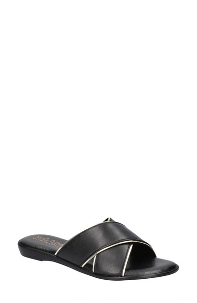 Shop Bella Vita Tab-italy Slide Sandal In Black Leather