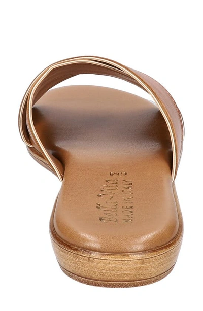 Shop Bella Vita Tab-italy Slide Sandal In Whiskey Leather