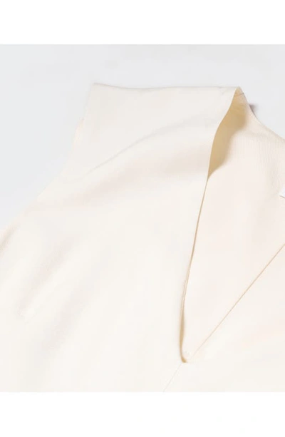 Shop Mango V-neck Shift Dress In Off White
