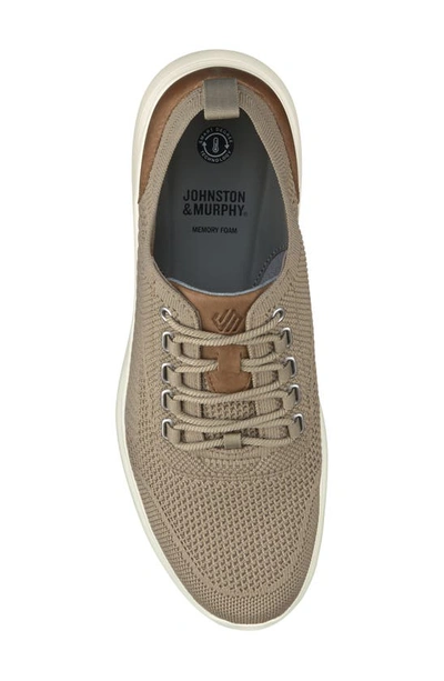 Shop Johnston & Murphy Amherst Knit Sneaker In Taupe