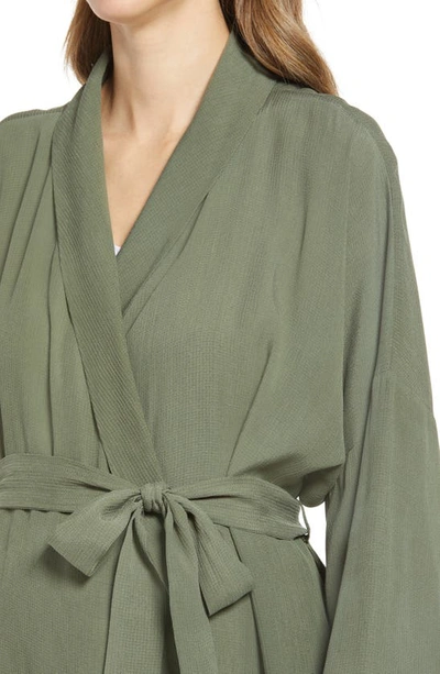 Emilia George Maternity Robe & Face Mask Set In Olive Green