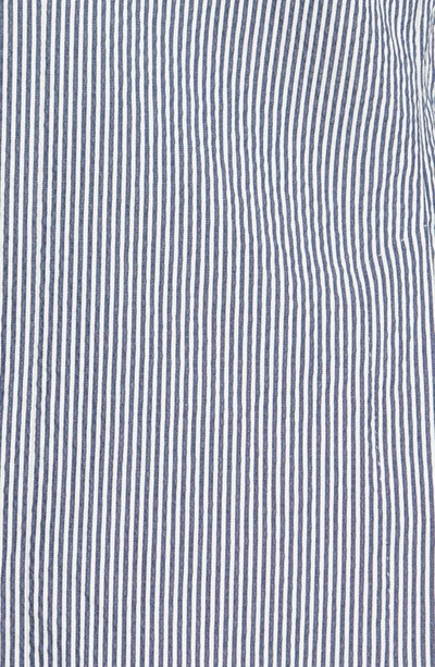 Shop Hugo Boss Hanry Stripe Cotton Blend Sport Coat In Dark Blue