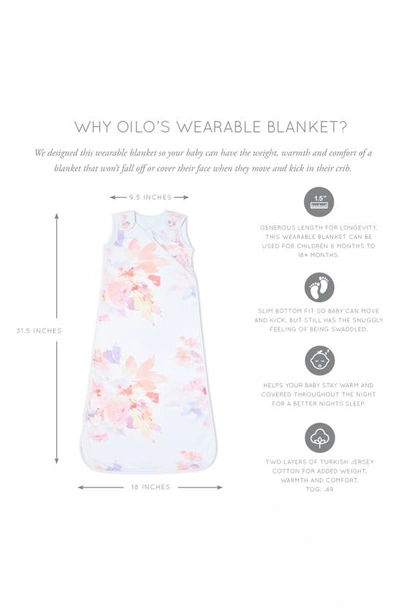 Oilo Cotton Jersey Wearable Blanket In White