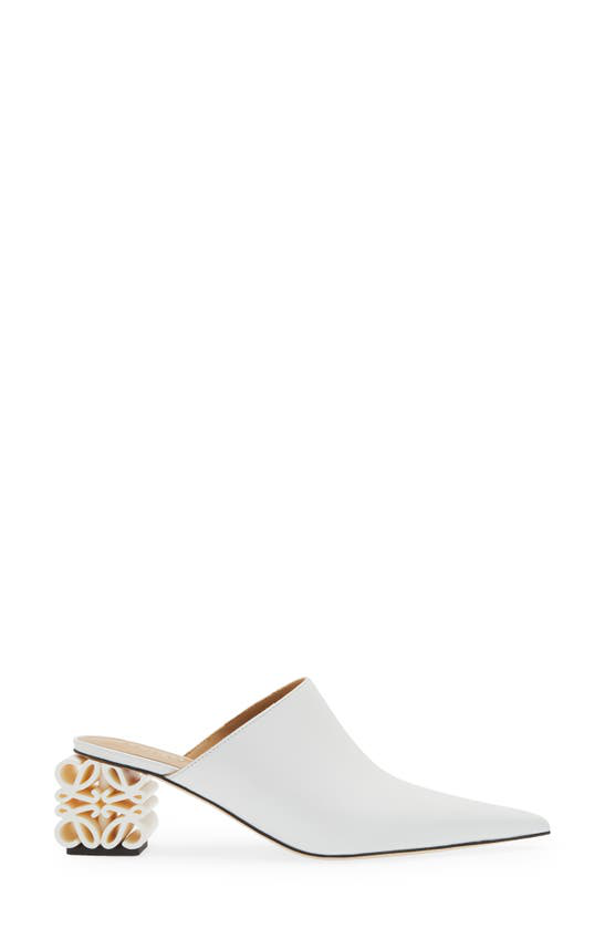 60MM ANAGRAM HEEL LEATHER MULES