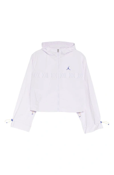 Shop Jordan Zip-up Hooded Jacket In Barely Grape/ Lapis/ Lemon