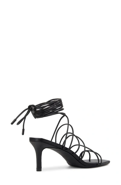 Black Suede Studio Navi Strappy Ankle-wrap Sandals In Black Buffed Nappa