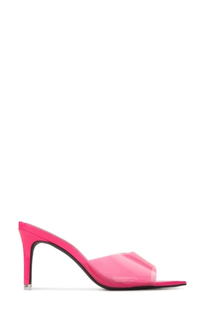 Shop Black Suede Studio Belle Open Toe Pump In Pink Pvc/ Patent