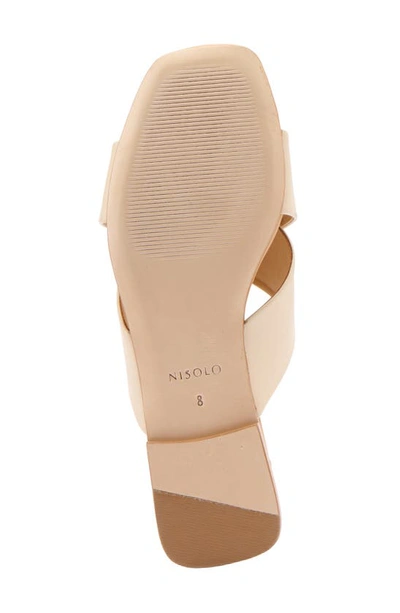 Shop Nisolo Cross Strap Slide Sandal In Bone