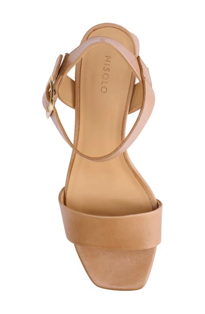 Nisolo Ankle Strap Sandal In Almond