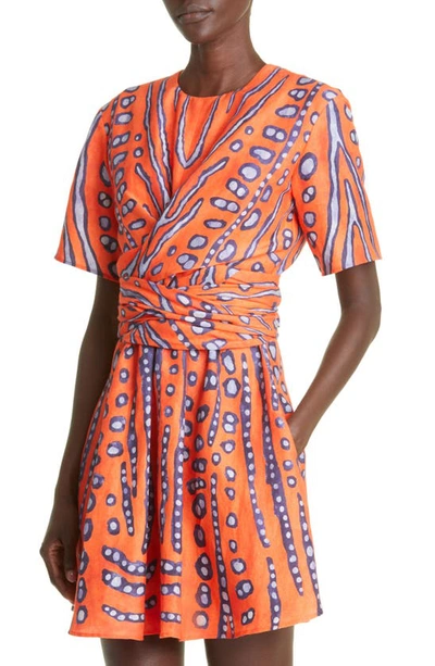 Shop Altuzarra Dalila Shibori Dress In 257825 Ember