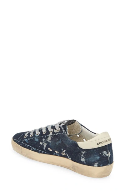 Golden Goose Super-star Low Top Sneaker In Bleach Denim