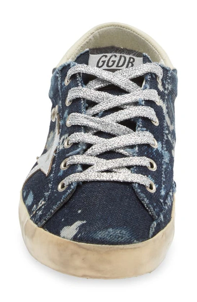 Golden Goose Super-star Low Top Sneaker In Bleach Denim
