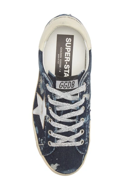 Golden Goose Super-star Low Top Sneaker In Bleach Denim